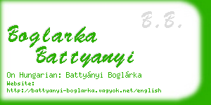 boglarka battyanyi business card